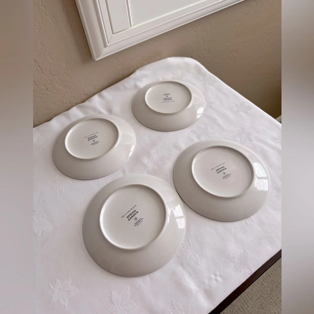 Pottery Barn Spring Garden Stoneware Appetizer Plates - Set of 4 - Picture 5 of 5